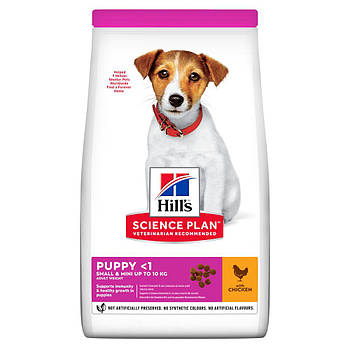 Сухий корм для собак Hill's Science Plan Puppy Smal Mini для цуценят малих порід Хіллс 3 кг. для росту з куркою