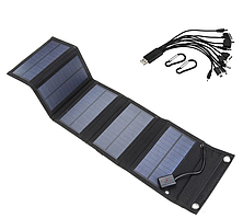 Розкладна сонячна панель "Folding solar pannel SP15" USB, 12W, 5V/1.5А зі швидкістю зарядки 15W