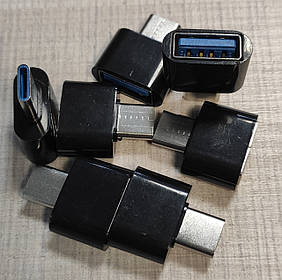Адаптер OTG USB Type-C під'єднання миша клавіатура флешка до телфону чорний