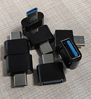 Адаптер OTG USB Type-C під'єднання миша клавіатура флешка до телфону чорний, фото 4