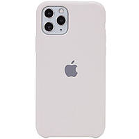 Чехол Silicone Case Soft Touch для Apple iPhone 11 Pro Max бежевый с открытым низом