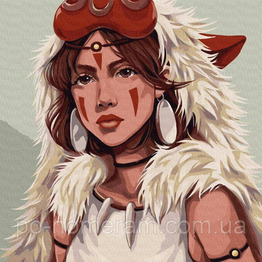 Акційна Картина за номерами Ідейка Принцеса Мононоке (KHO4892) 40 х 40 см, фото 1