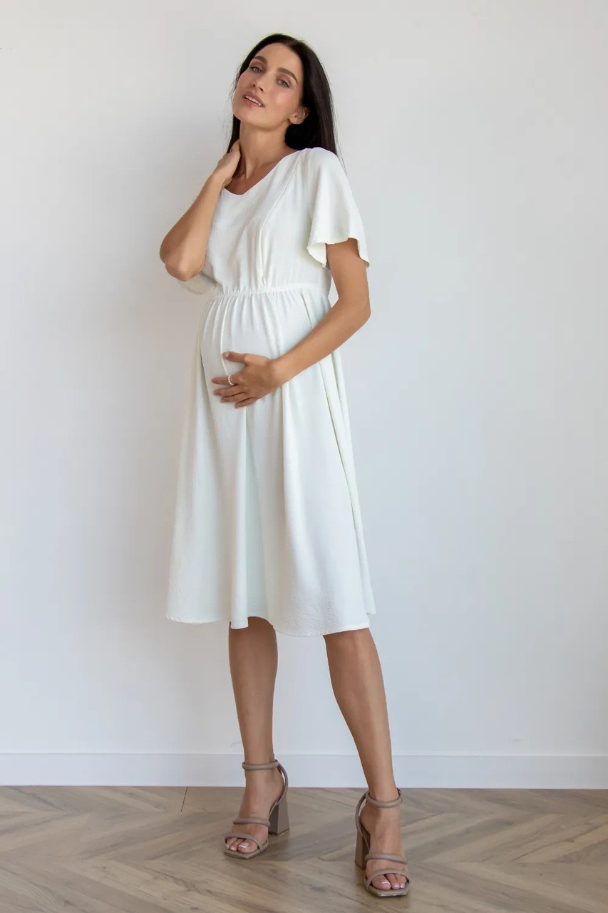 Легка літня сукня для вагітних і годуючих з дихаючої бавовняної тканини з секретом для годування, 5449761-М