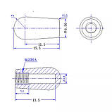 Пластиковий ковпачок для перемикача тумблер switch для гітари електрогітари Gibson LP Les Paul SG ES, фото 3