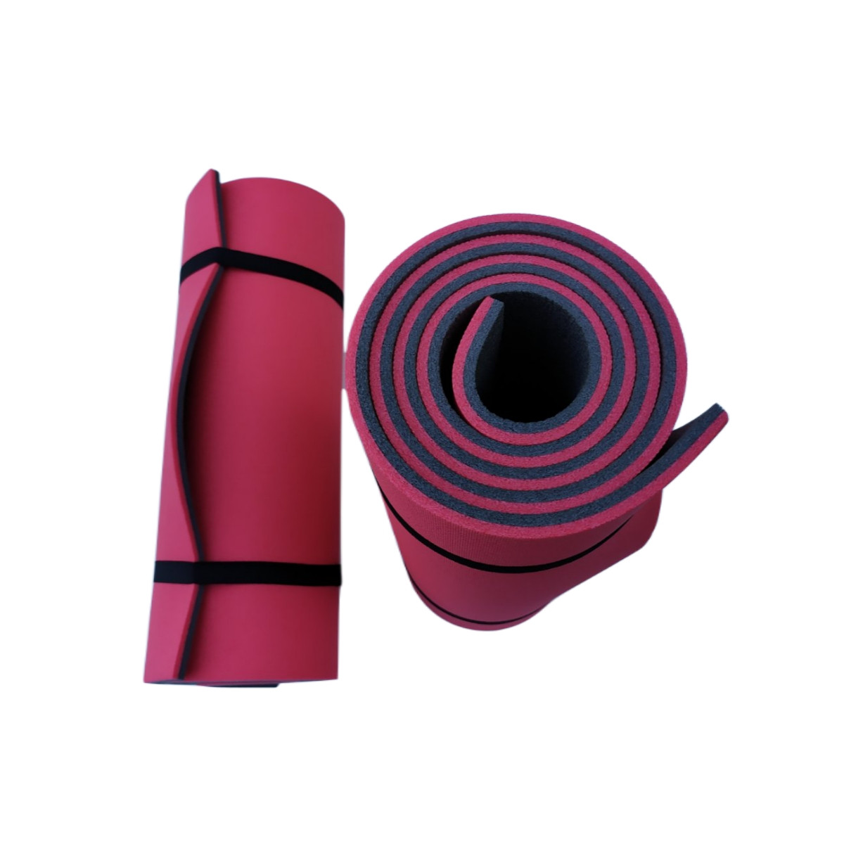 Каримат туристичний IZOLON Комфорт 10 (1800х500 х10) спортивний двошаровий,  для туризма Червоно-сірий