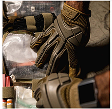 Військові захисні рукавички Mechanix Wear M-Pact Arid M-Pact M койот/чорний, фото 5