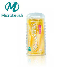 Аплікатори Мікробраш, розмір fine (1,5 mm.), жовті, уп./100 шт., (Microbrush) США