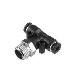 З'єднання цангове Т-подібне для поліуретанових та ін. шлангів 4*4 мм, 1/4" зовн. різьба INTERTOOL PT-2350 mst mst