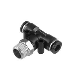 З'єднання цангове Т-подібне для поліуретанових та ін. шлангів 6*6 мм, 1/4“ зовн. різьба INTERTOOL PT-2351 mst mst