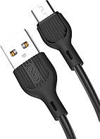 Интерфейсный кабель USB-microUSB 1m XO NB200 Black