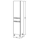 Пенал ЮВВІС до ванної кімнати білий 40 см підлоговий ЕТНА правий, фото 3