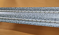 Карниз алюминиевый двухрядный с двойным молдингом 1.5м Цвет Молотковое серебро