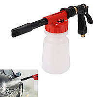 Пистолет-распылитель с насадкой и емкость 1л Сarwash rocket Красный / Устройство для мытья авто