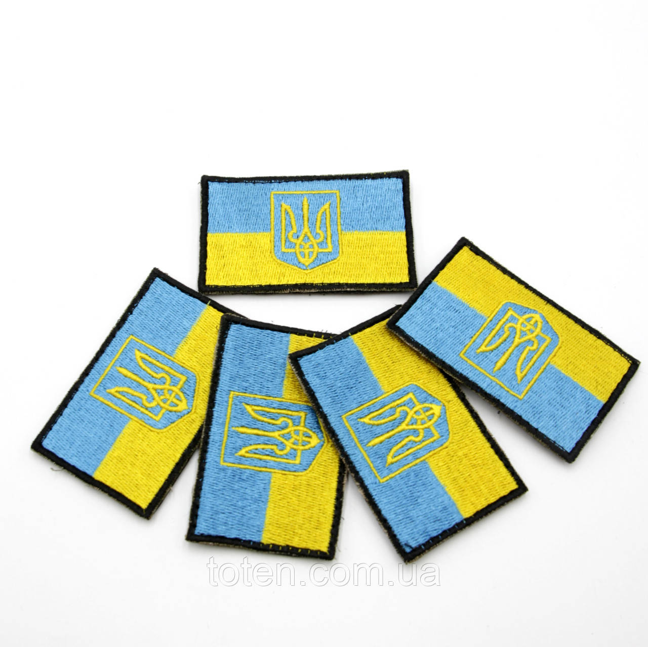 Шеврон з гербом України 8*5см прапор жовто-блакитний нашивка з липучкою ЗСУ якісний армійський шеврон