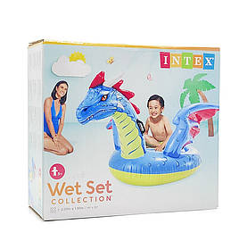 Дитячй надувний Пліт Intex "Дракон" 201*191 см з ручками 57563NP