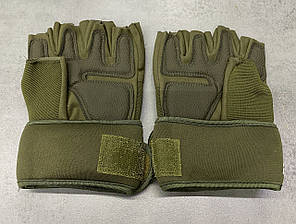 Рукавички тактичні Безпальцеві Schiek Mechanix, США, колір Олива, розмір M, фото 4