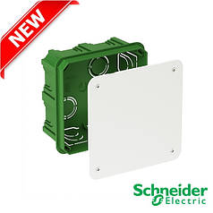 Коробка розподільна для суцільних стін 100Х100Х50, IP30, цегла, бетон, врізна, Schneider Electric