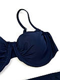 Купальник жіночий роздільний синій з кісточкою, фото 5