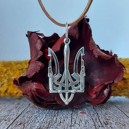 Тризуб Герб, ЗСУ, Тризуб Автомати АК-74 Калашніков, Кулон, Амулет, Підвіс, фото 1