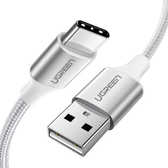 Кабель UGREEN US288 USB - Type-C Cable Aluminum Braid 1 м White (60131)