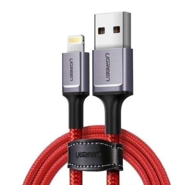 Кабель UGREEN US293  Alu Case Braided Lightning Cable 1m (Red) (80635)