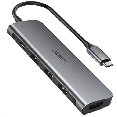 Хаб UGREEN CR136 USB Type C to HDMI + USB 3.0*3 + PD Power Converter (50209)