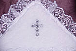 Хрестильний рушник "Бантик" білий, махра, фото 4