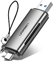 Кардрiдер UGREEN CM185 USB-C/USB-A Card Reader (50706)