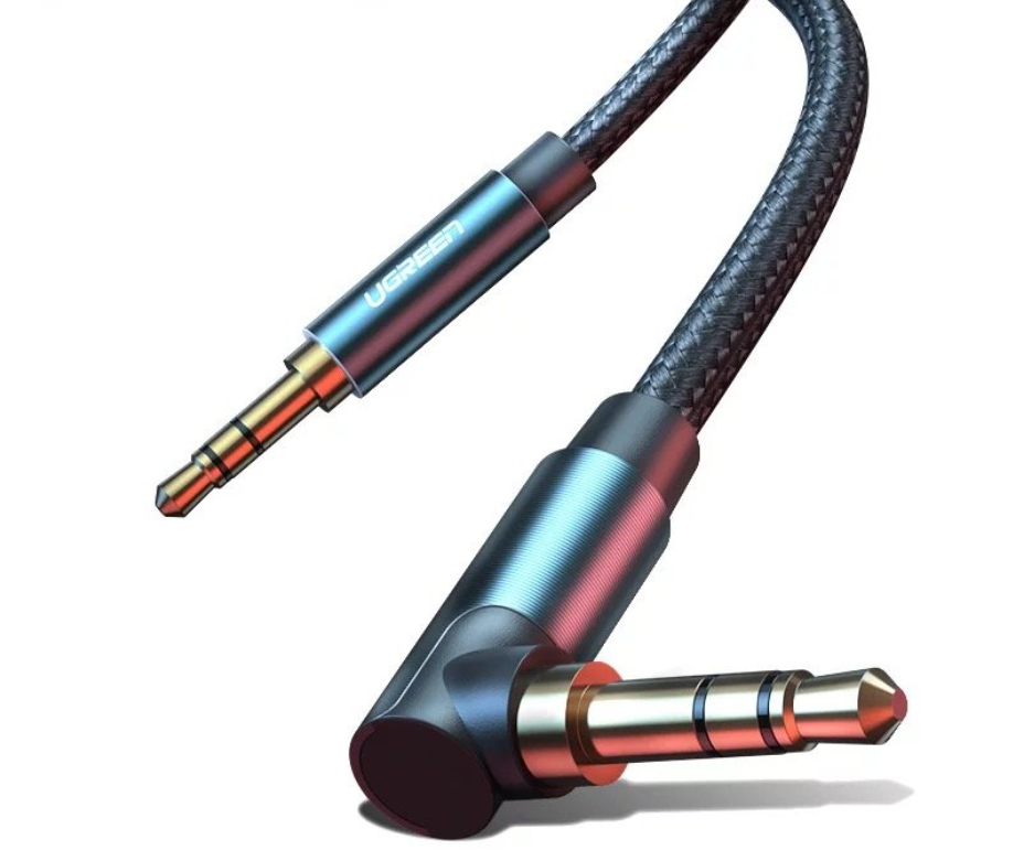 Аудіо кабель UGREEN AV112 3.5mm Male to 3.5mm Male Cable Gold Plated Metal Case with Braid (60180)