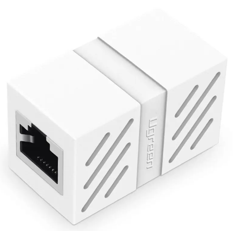 З'єднувач витої пари  UGREEN  NW114 RJ45 Network Keystone Coupler  White  (20311)