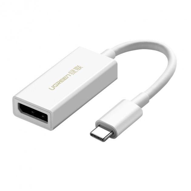 Перехідник UGREEN MM130 USB-C to DisplayPort Adapter (White) (40372)