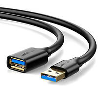 Кабель удлинитель Ugreen US129 USB 3.0 Extension Male Cable длина 1.5m Black (30126)