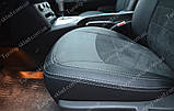 Чохли на Ніссан Кашкай (авточохли Nissan Qashqai, Lether style), фото 8