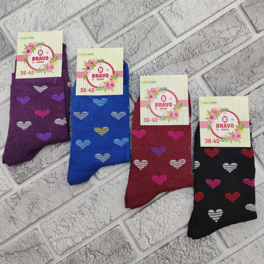 Шкарпетки жіночі високі весна/осінь асорті р.36-40 BRAVO SOCKS 30034514