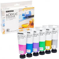 Фарби 75мл "Art Ranger" 6 кольорів "Acryliс metallic"  FEA0675T-M  купити дешево оптом в інтернет-магазині