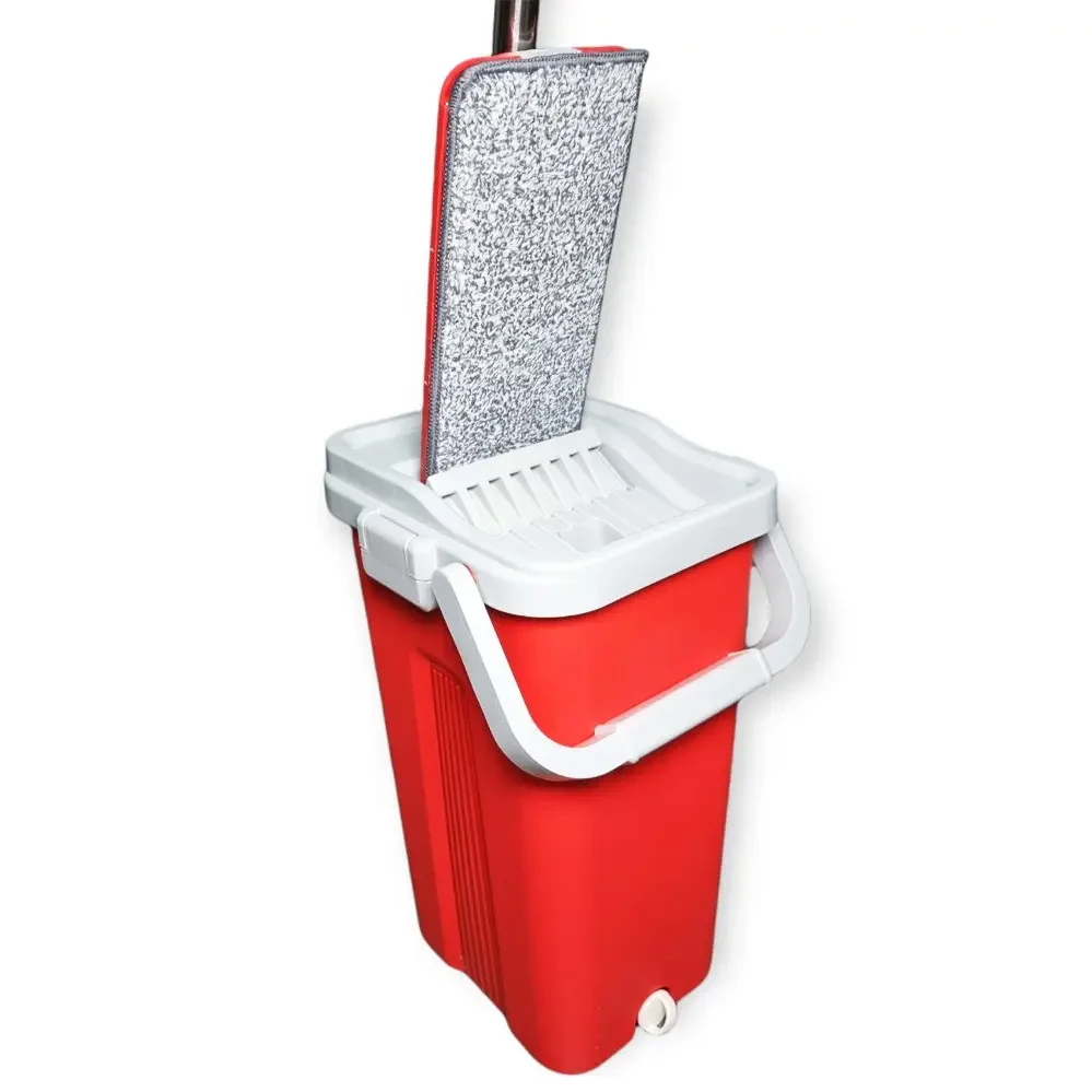 Швабра та Відро Scratch Cleaning Mop зі складаною ручкою та системою віджимання насадки мікрофібри
