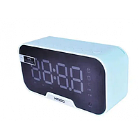 Колонка Bluetooth Kimiso K10 LED CLOCK с будильником и подставкой Бирюзовый