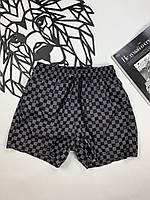 Шорты Louis Vuitton серого цвета | Пляжные качественные мужские шорты | Брендовые спортивные мужские шорты