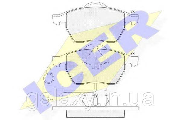 Колодки гальмівні передні Audi 100 1990-1994, A6 1994-1997