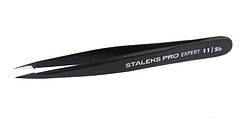 Staleks PRO Expert 11 Type 5 Пінцет для брів чорний  (точковий)