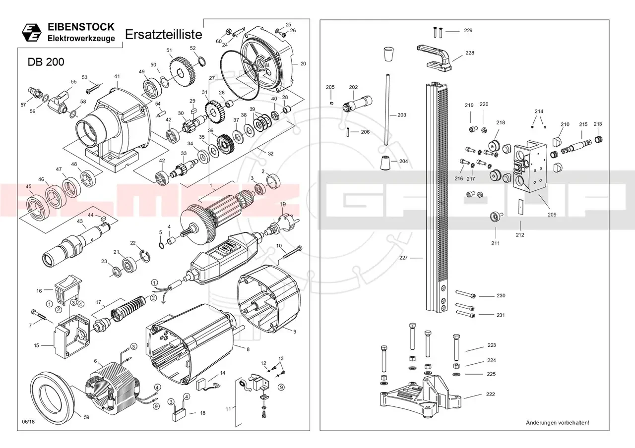 Підшипник (10x26x8) Eibenstock до якоря задній: DB150, DB200, DB201