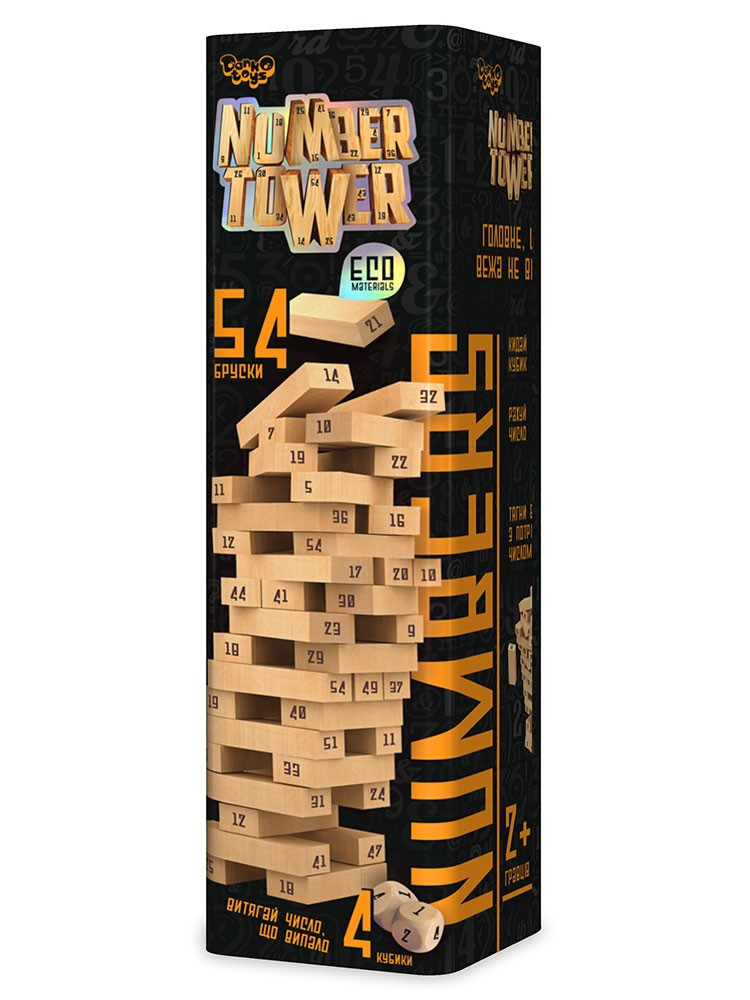 Гра Number Tower (vega, вега, вежа, дженга, джанга) Danko Toys (Укр) (NT-01-01U)