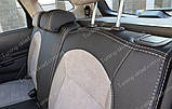 Чохли на Ніссан Кашкай +2 (авточохли Nissan Qashqai +2, Lether style), фото 2