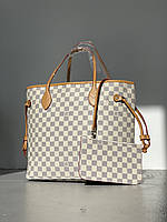 Сумка Женская Louis Vuitton Neverfull Cream Caramel Слоновая Кость