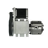 Поворотна вісь nema23 ЧПУ, діаметр 80 мм, 4-х кулачковий, фото 3