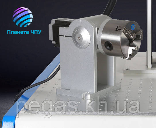 Поворотна вісь, четверта координата лазер або маркер, діаметр 80 мм, 3-х кулачковий, фото 1