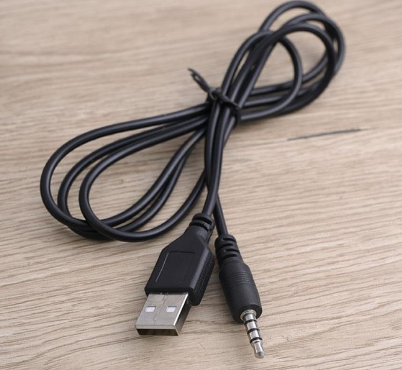 Кабель-перехідник USB папа- 3,5 mm jack 1метр, кабель-перехідник для зарядки