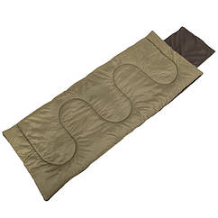 Спальний мішок-ковдра з підголівником Zelart Scout 4140 розмір 185x75 см Olive-Green