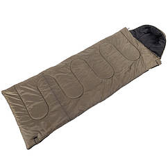 Спальний мішок ковдра з капюшоном Zelart 4733-R розмір 190+30 х 75 см Olive