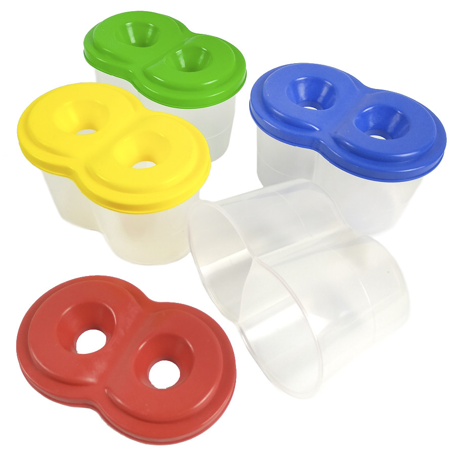 Стакан-непроливайка подвійний, пластиковий, кольоровий, КіП, фото 1